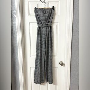 Strapless Plaid Jumper